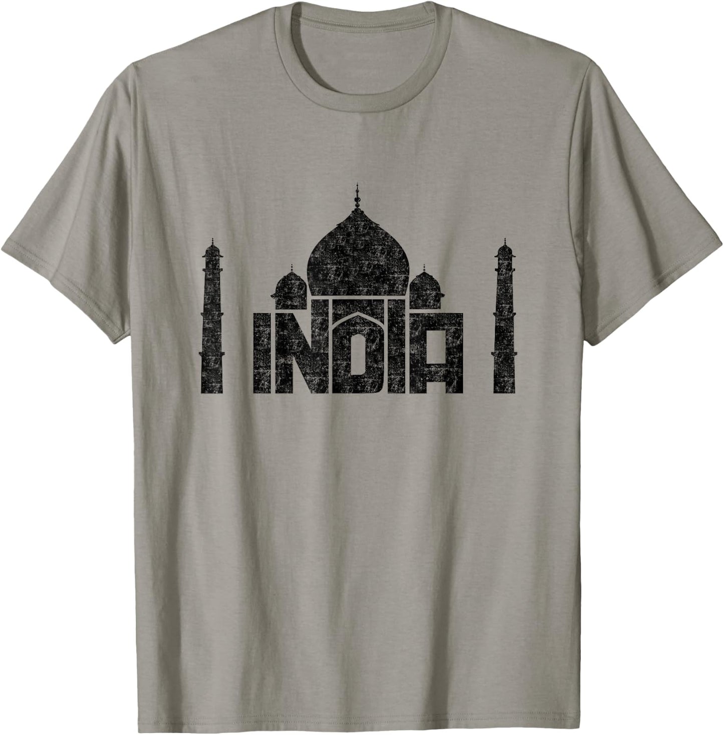 India Nice Taj Mahal in Agra Funny Typography Souvenir Gift T-Shirt - T-Shirt | Sand