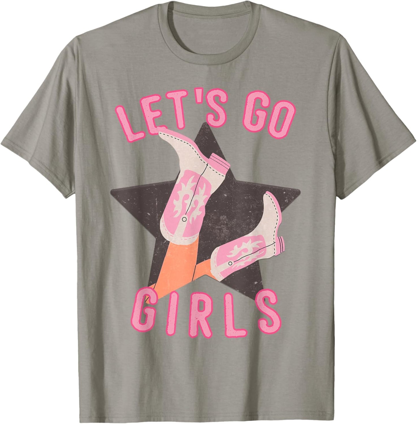 Western Let's Go Girls Bridal Bachelorette Party Matching T-Shirt - T-Shirt | Sand