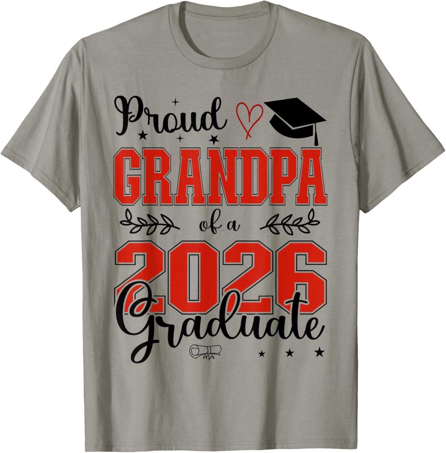 Proud Grandpa of a Class of 2026 Graduate for Graduation T-Shirt - T-Shirt | Sand
