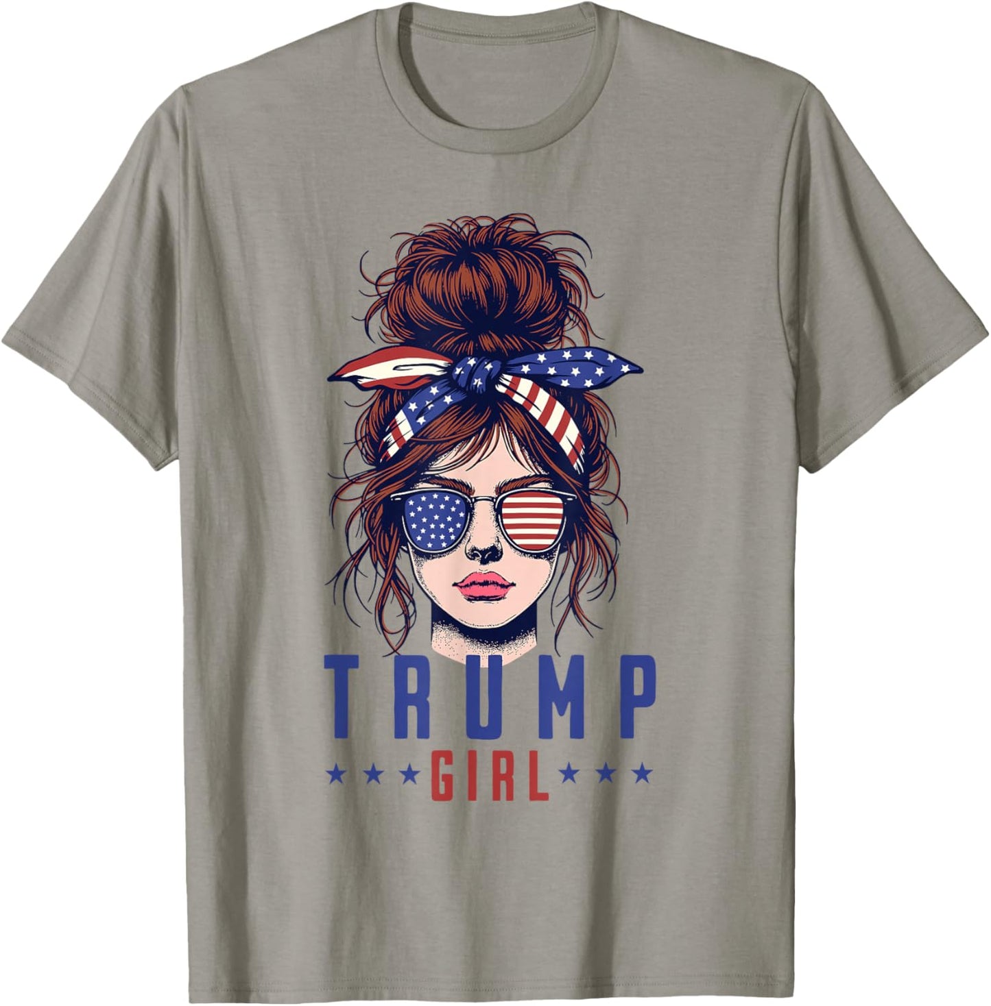 Women Yes I'm A Trump Girl Get Over It Trump 2024 Election T-Shirt - T-Shirt | Sand
