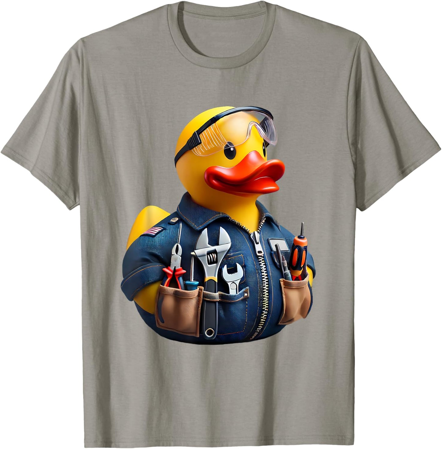 Electrician Rubber Duck Ducky Duckie T-Shirt - T-Shirt | Sand