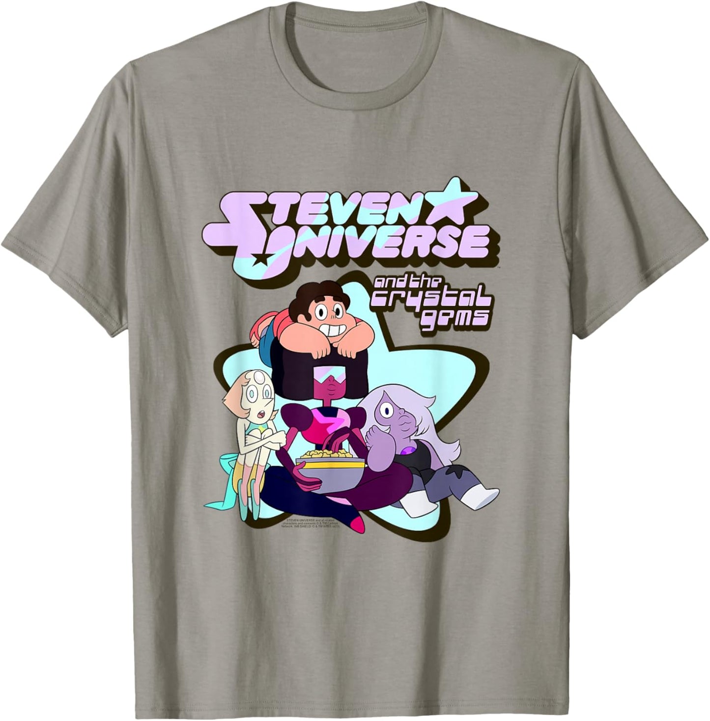 Steven Universe The Crystal Gems Star Photo Cartoon T-Shirt - T-Shirt | Sand