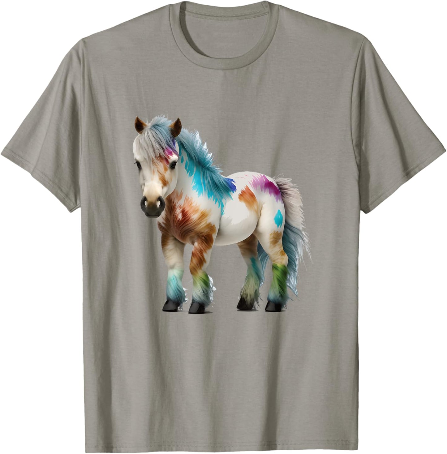 Funny Miniature Horses Gifts Mini Horse Pet Tiny Horse Lover Pony Tie Dye T-Shirt - T-Shirt | Sand