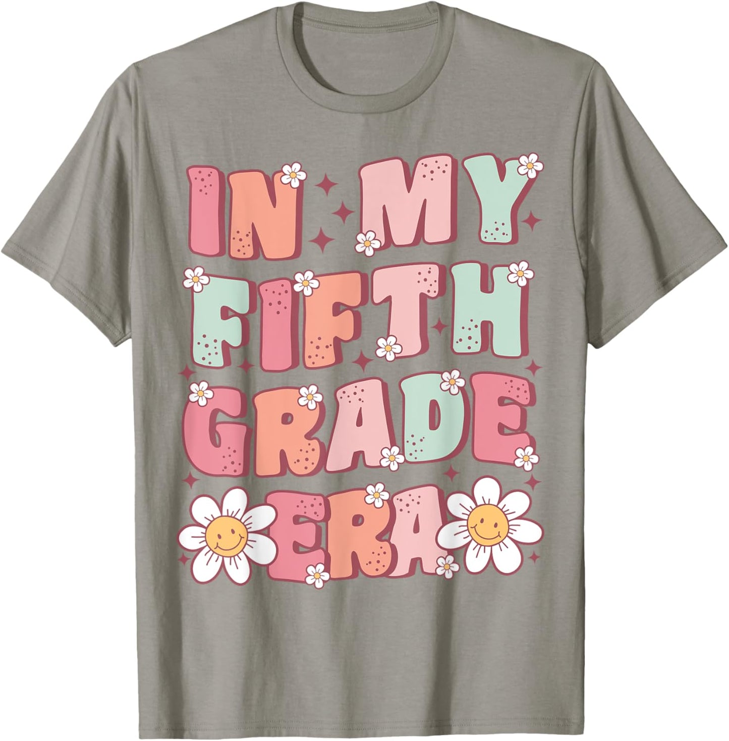 In My Fifth Grade Era Cute Groovy 5th Grade Back to School T-Shirt - T-Shirt | Sand