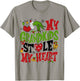 My Grandkids Stole My Heart Funny Christmas Vintage Xmas T-Shirt - T-Shirt | Sand