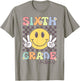 Sixth Grade Vibes Smile Face 6th Grade Team Back To School T-Shirt - T-Shirt | Sand