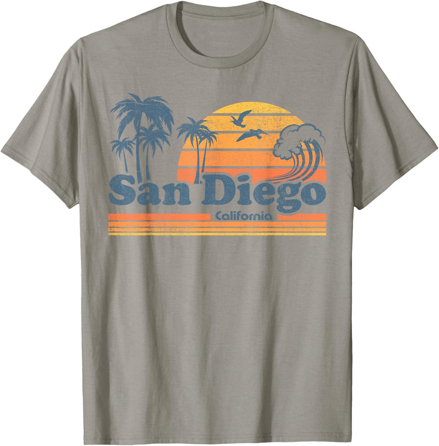 San Diego California Beach Vacation Cute Vintage Cali Retro Women Girls Kids T-Shirt - T-Shirt | Sand