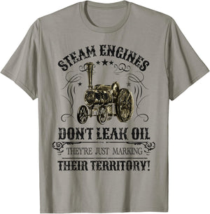 Steam Traction Engine Retirement Idea & Steam Engine T-Shirt - T-Shirt | Sand