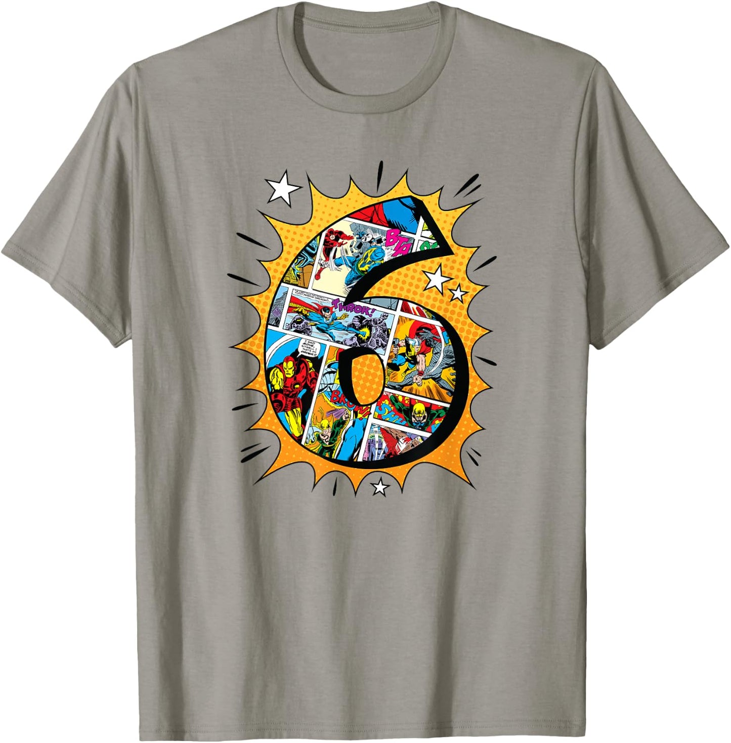 Marvel Avengers Comics 6th Birthday T-Shirt - T-Shirt | Sand
