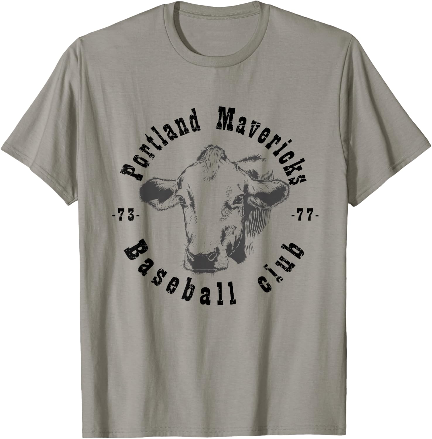 Portland T Shirt Cows Mavericks Baseball Vintage For T-Shirt - T-Shirt | Sand