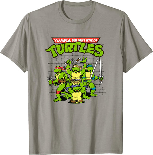 Teenage Mutant Ninja Turtles Vintage Brick Team Turtles Logo T-Shirt - T-Shirt | Sand