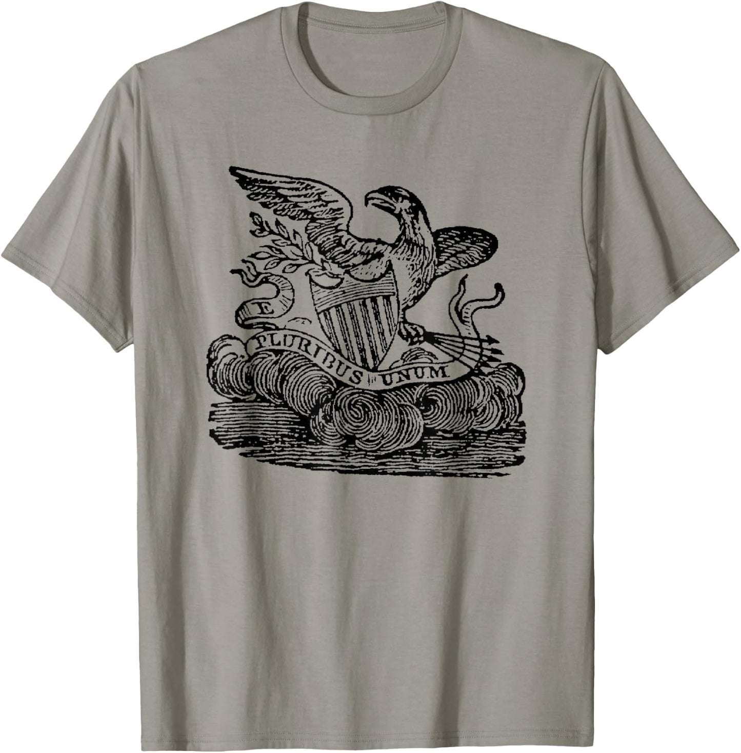 Revolutionary War-era American Eagle E Pluribus Unum T-Shirt - T-Shirt | Sand