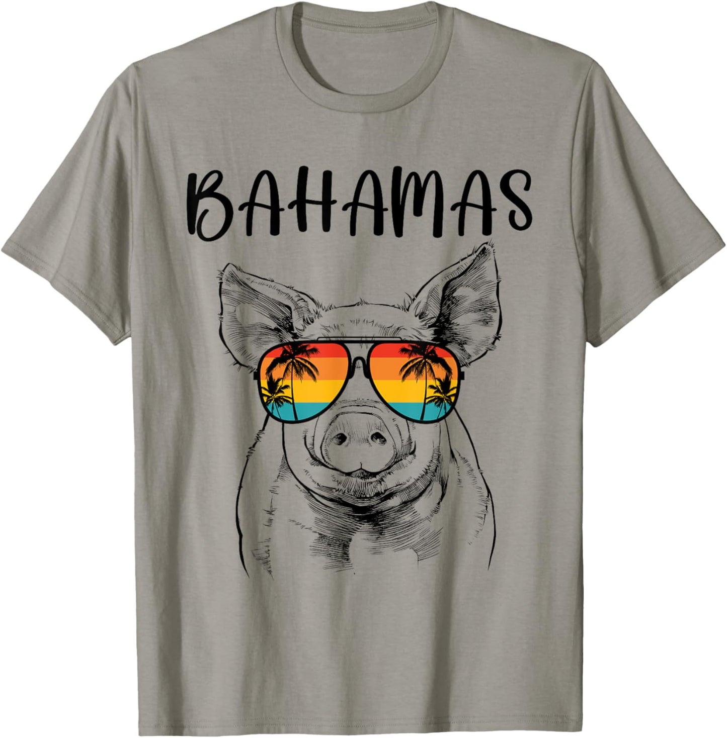 Bahamas Pig Bahamas Souvenir Family Vacation Trip T-Shirt - T-Shirt | Sand