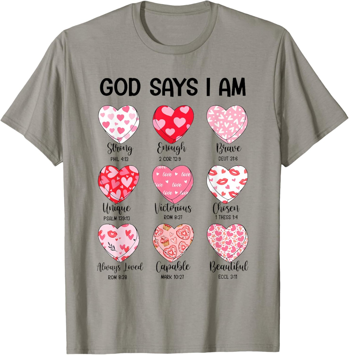 God Says I am Valentine Funny Christian Jesus Religious T-Shirt - T-Shirt | Sand