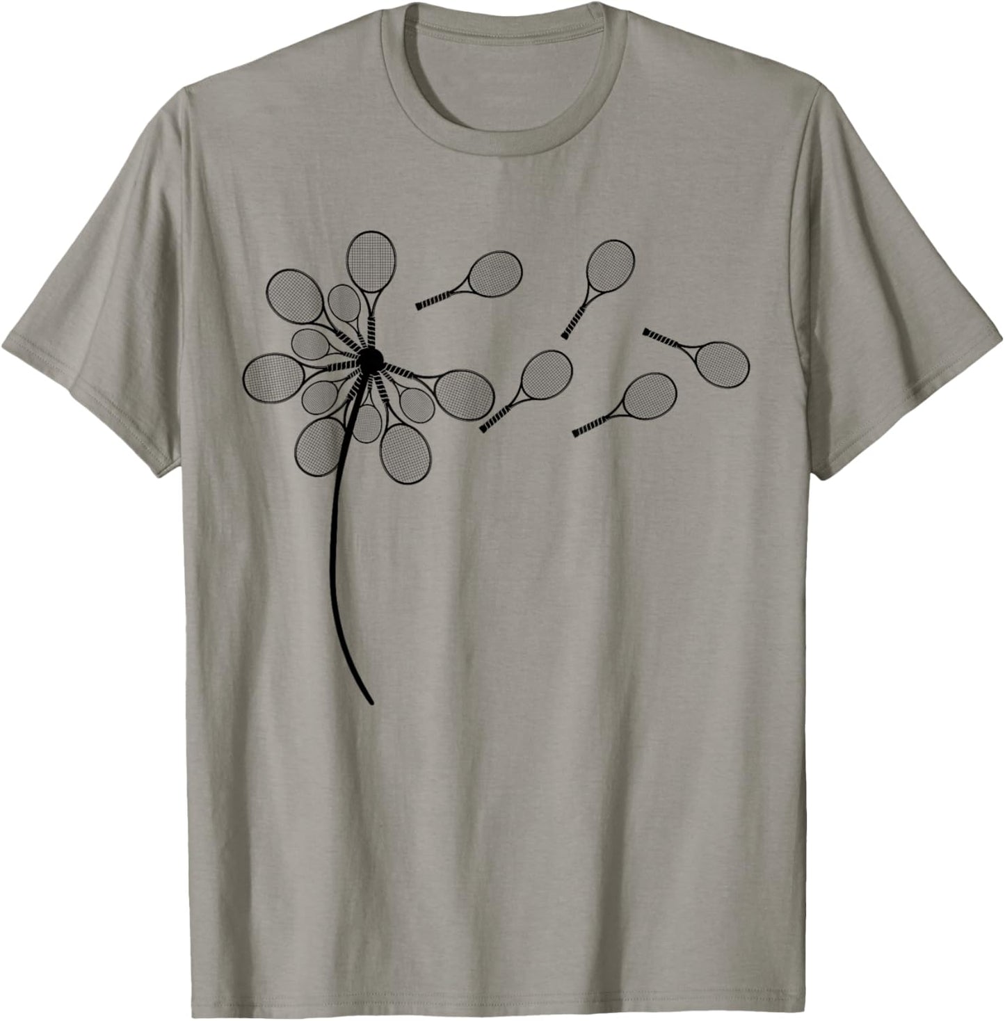 Dandelion Tennis Racket Shirt for Tennis Player T-Shirt - T-Shirt | Sand