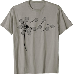Dandelion Tennis Racket Shirt for Tennis Player T-Shirt - T-Shirt | Sand
