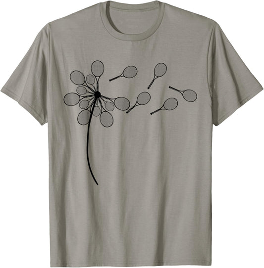 Dandelion Tennis Racket Shirt for Tennis Player T-Shirt - T-Shirt | Sand