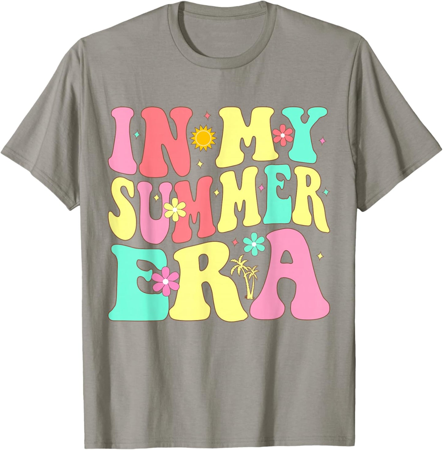 In My Summer Era Groovy Last Day of School Teacher Summer T-Shirt - T-Shirt | Sand