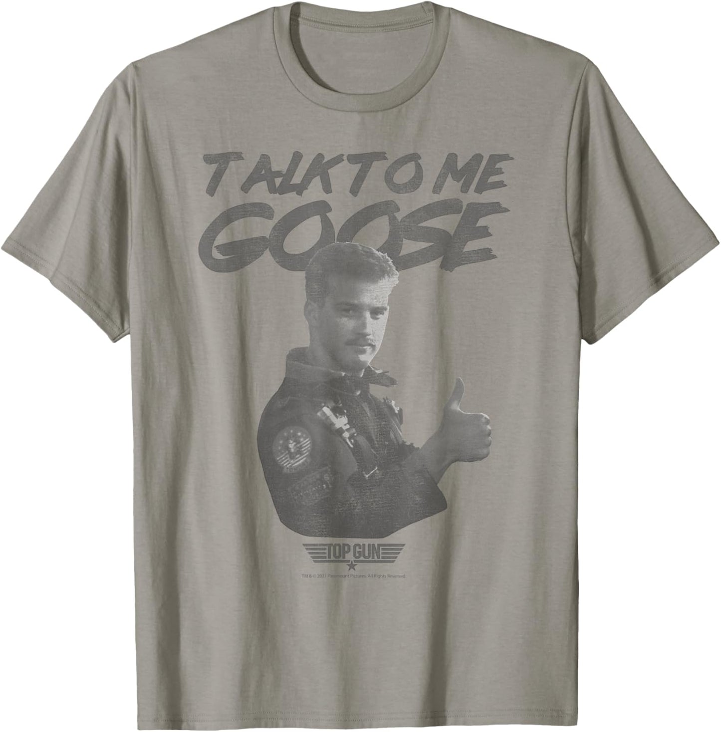 Top Gun Talk to Me Goose Thumbs Up T-Shirt - T-Shirt | Sand