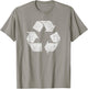 Recycle Symbol Logo Earth Day Green Deal Climate Change T-Shirt - T-Shirt | Sand
