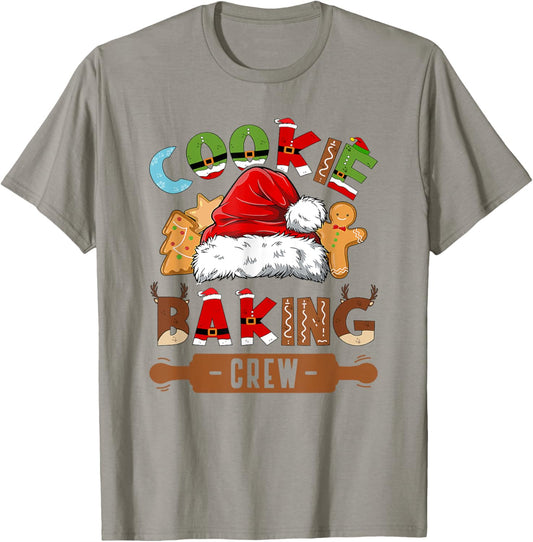 Cookie Baking Crew Pajama Family Christmas Gingerbread Team T-Shirt - T-Shirt | Sand