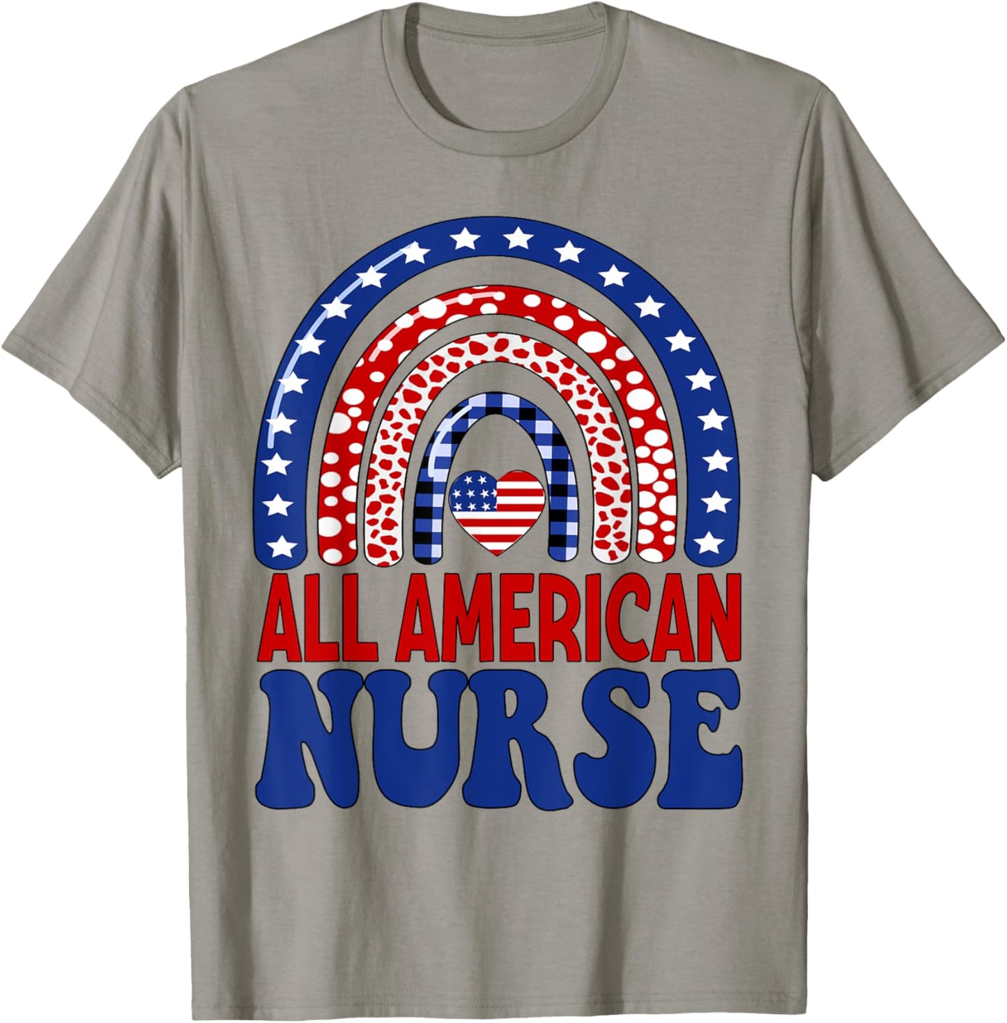 All American Nurse 4th of July RN Independence Day Nursing Men T-Shirt - T-Shirt | Sand