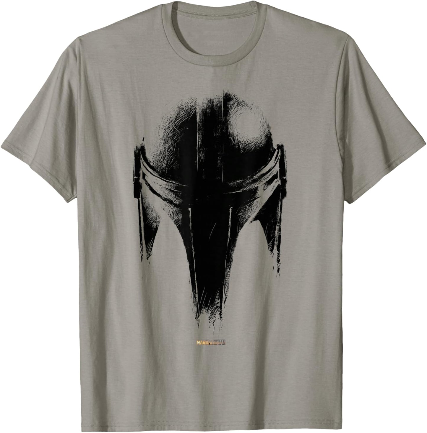 Star Wars The Mandalorian Dark Helmet Sketched T-Shirt - T-Shirt | Sand