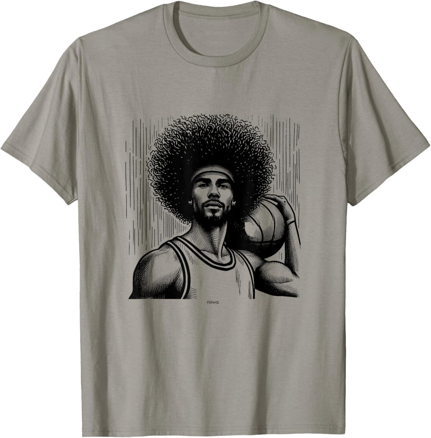 Impressive Afro Basketball Hairdo T-Shirt - T-Shirt | Sand