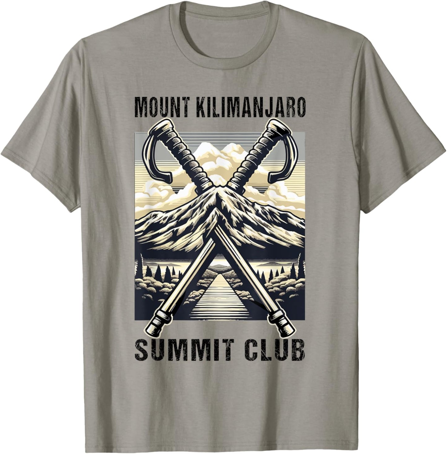 Climbed Mount Kilimanjaro Summit Club Hike Tanzania T-Shirt - T-Shirt | Sand