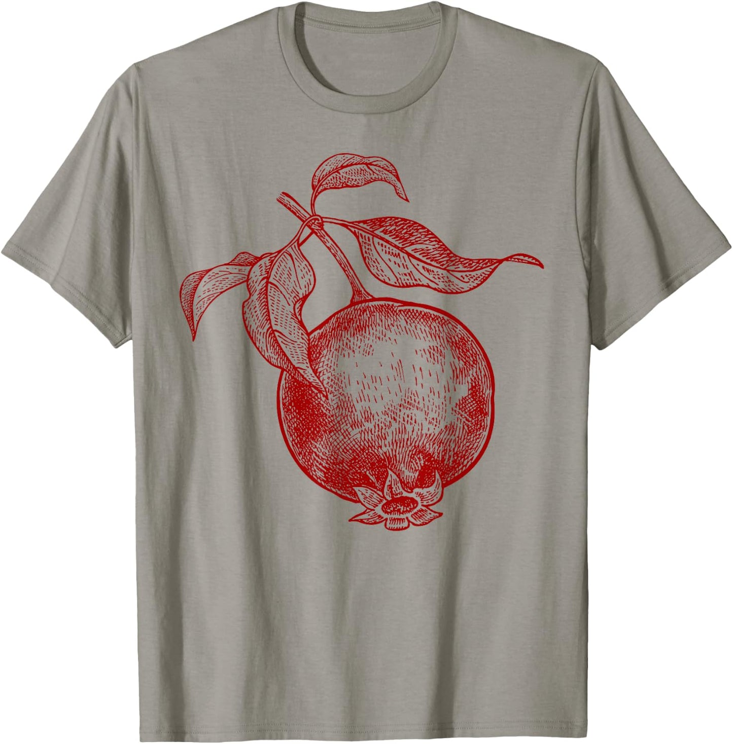 Pomegranate Fruit Retro Vintage Graphics - Pomegranate T-Shirt - T-Shirt | Sand