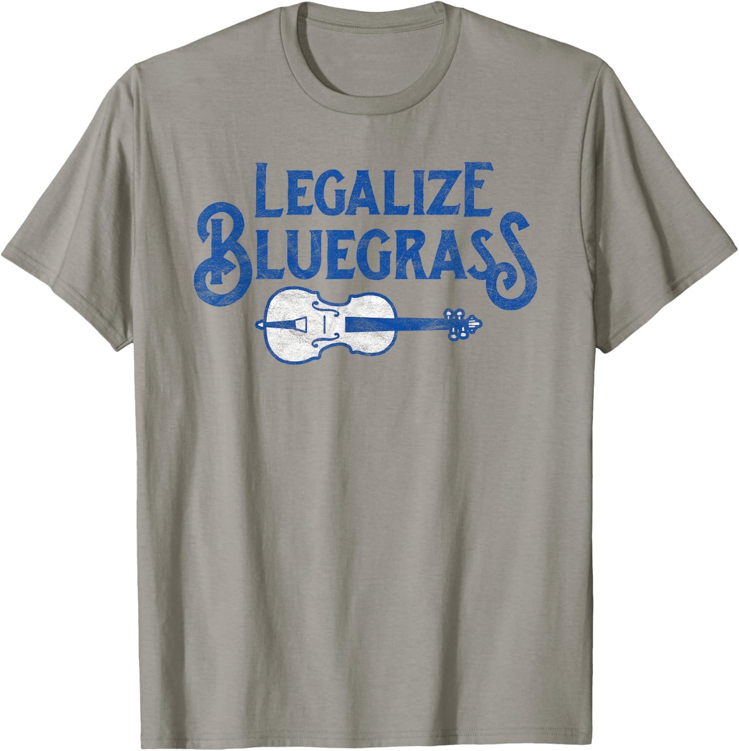Legalize bluegrass! Funny Vintage Fiddle Violin Graphic T-Shirt - T-Shirt | Sand