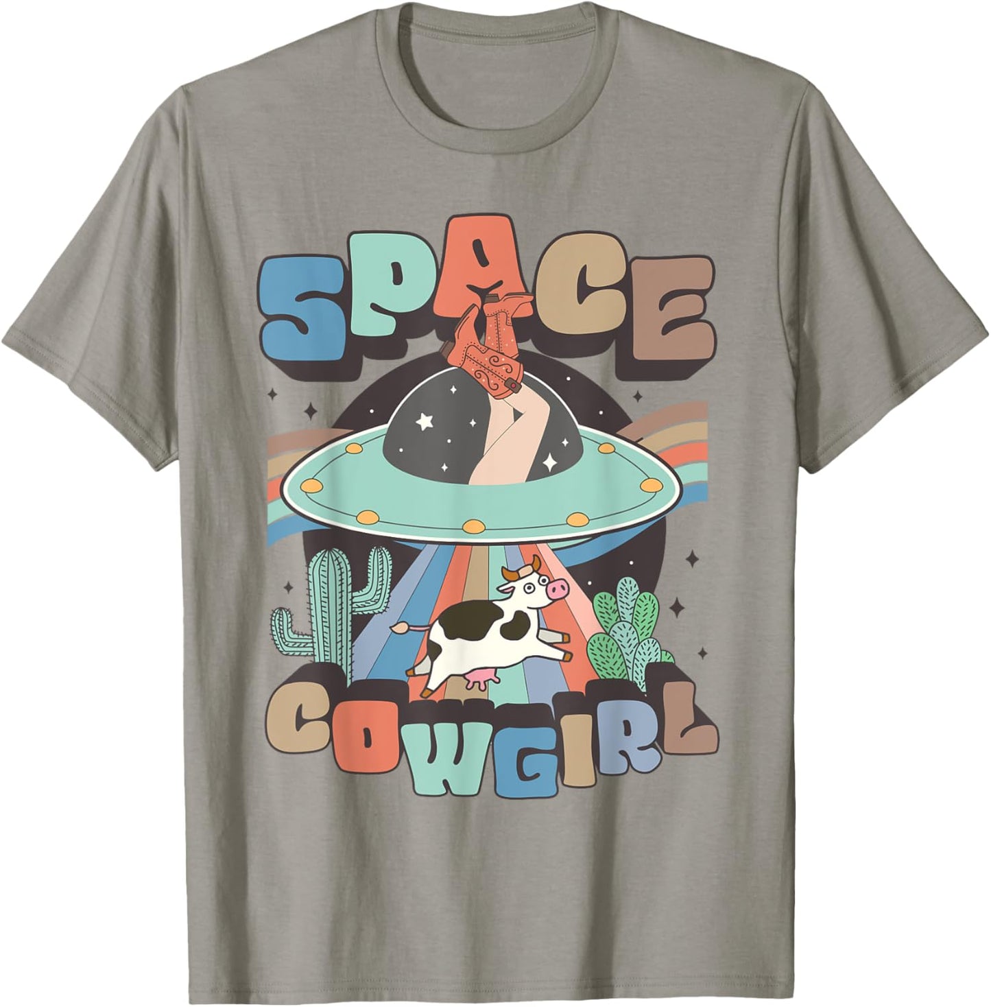 Space Cowgirls Bachelorette Party Rodeo Retro Girls Women T-Shirt - T-Shirt | Sand