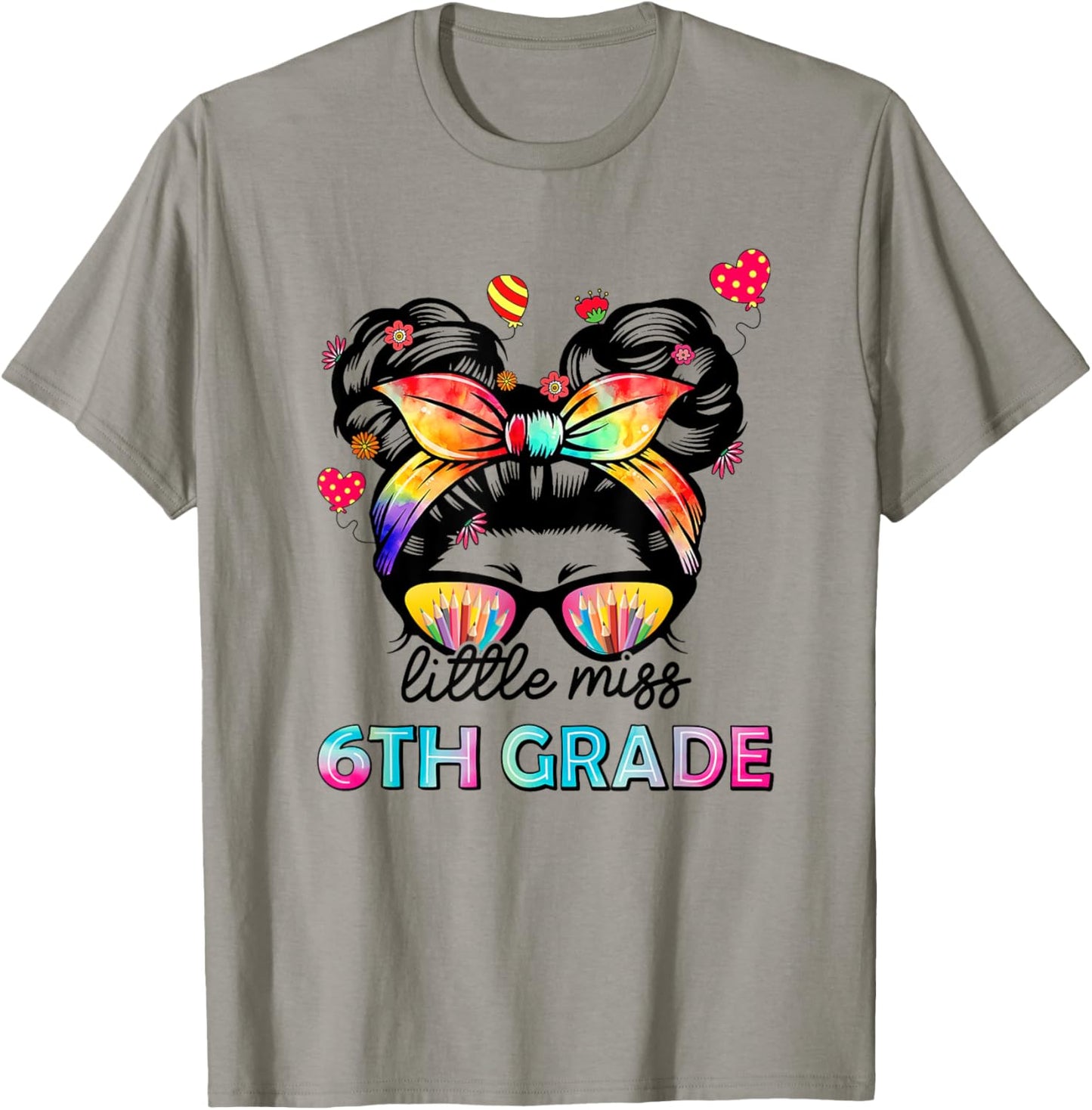 Little Miss Sixth Grade Back To School 6th Grade Girls T-Shirt - T-Shirt | Sand