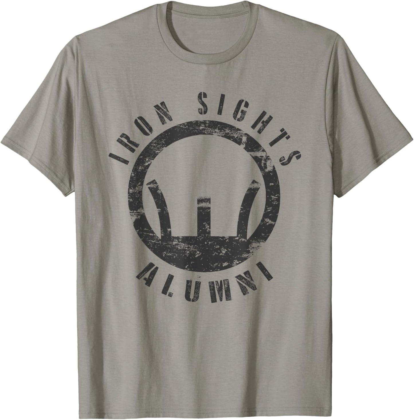 Iron Sights Alumni Boot Camp Shooting Marksmanship Veteran T-Shirt - T-Shirt | Sand