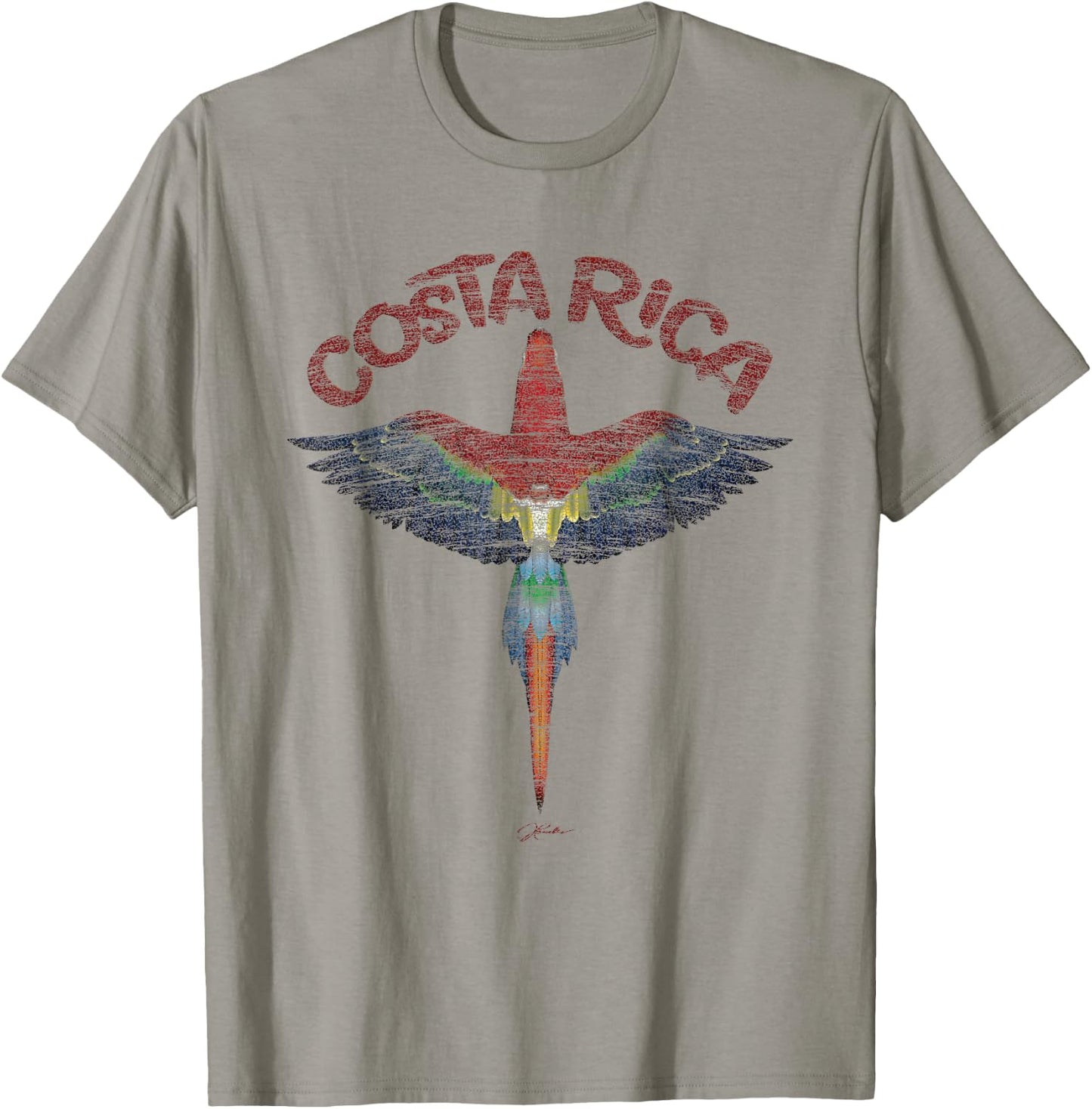 JCombs: Costa Rica Scarlet Macaw T-Shirt - T-Shirt | Sand