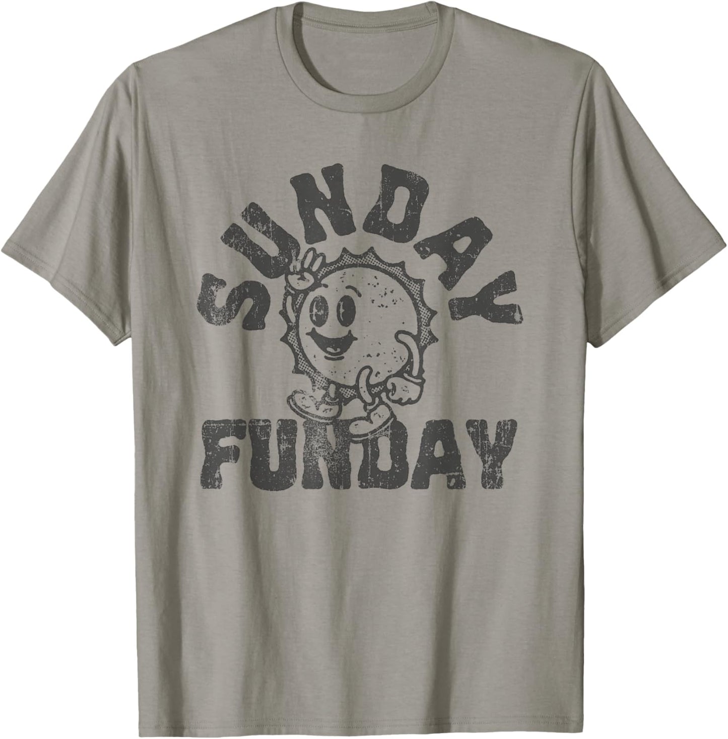Fun Sunday Football Funday Cute Vintage Sun T-Shirt - T-Shirt | Sand