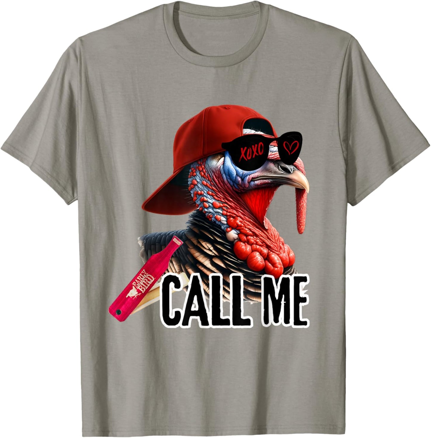Call Me Turkey Hunter Hunting Season Cute Turkey Hunting T-Shirt - T-Shirt | Sand
