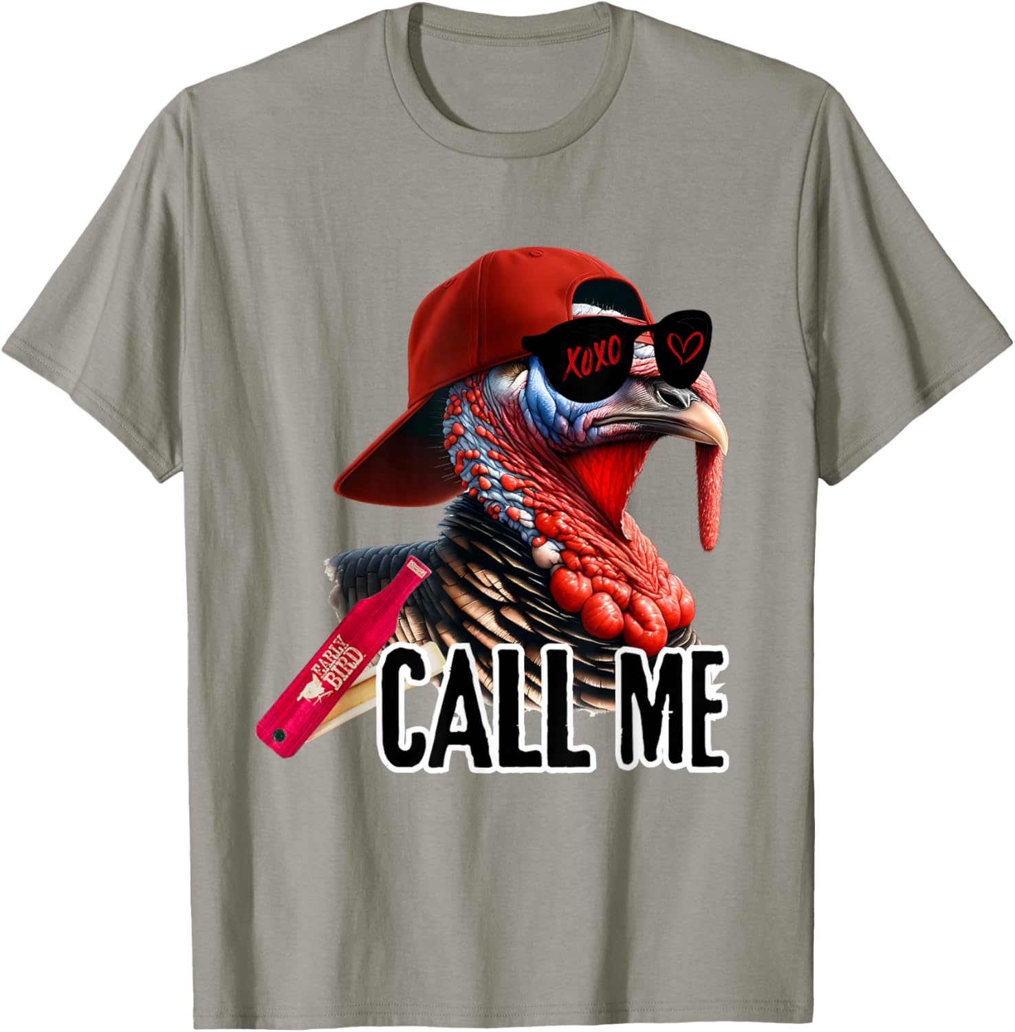 Call Me Turkey Hunter Hunting Season Cute Turkey Hunting T-Shirt - T-Shirt | Sand