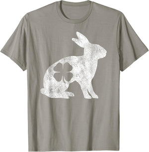 St. Patrick's Day Rabbit Bunny Irish Green Shamrock Clover T-Shirt - T-Shirt | Sand
