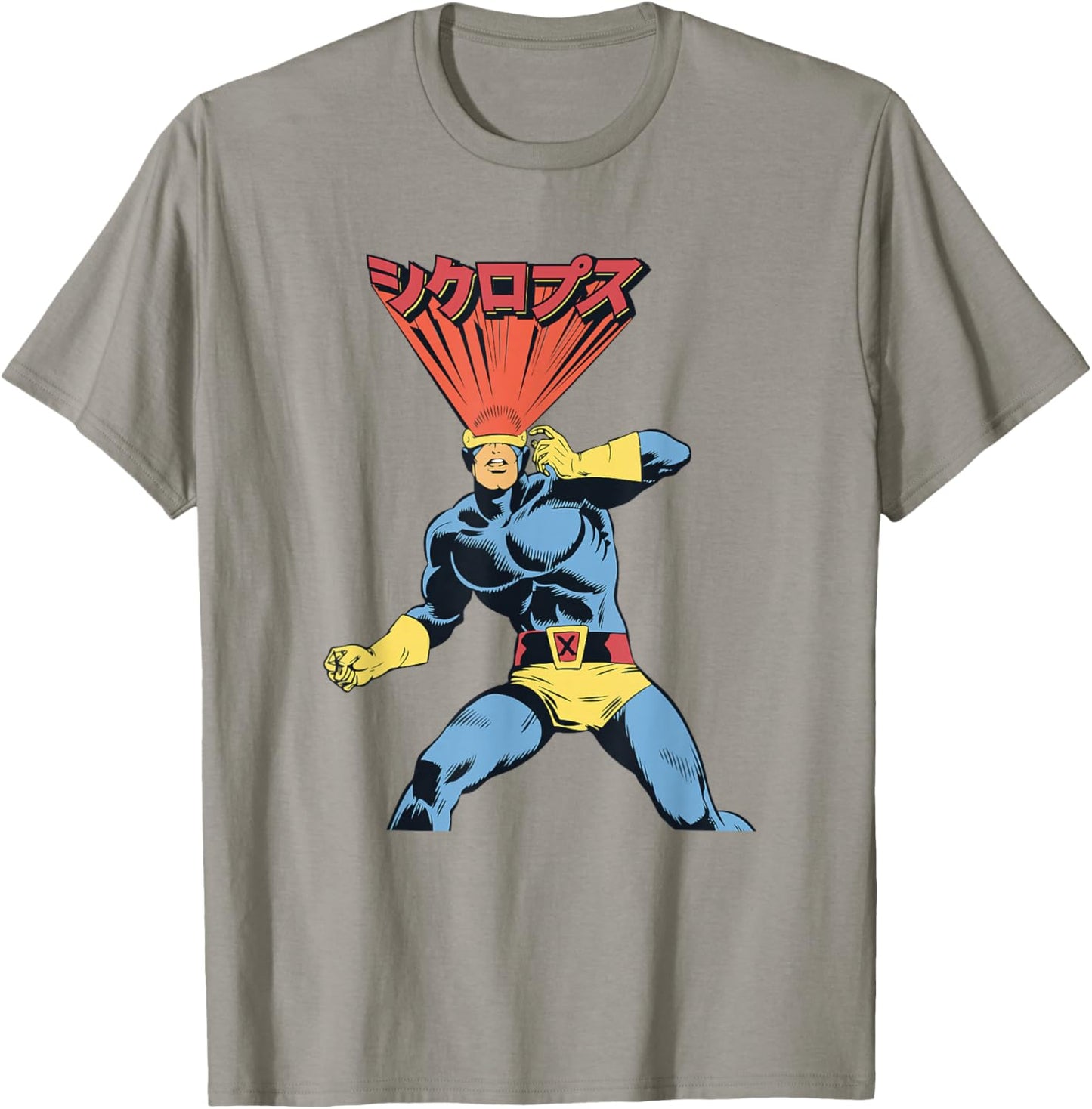 Marvel X-Men Cyclops Laser Eyes Kanji Retro Shot T-Shirt - T-Shirt | Sand