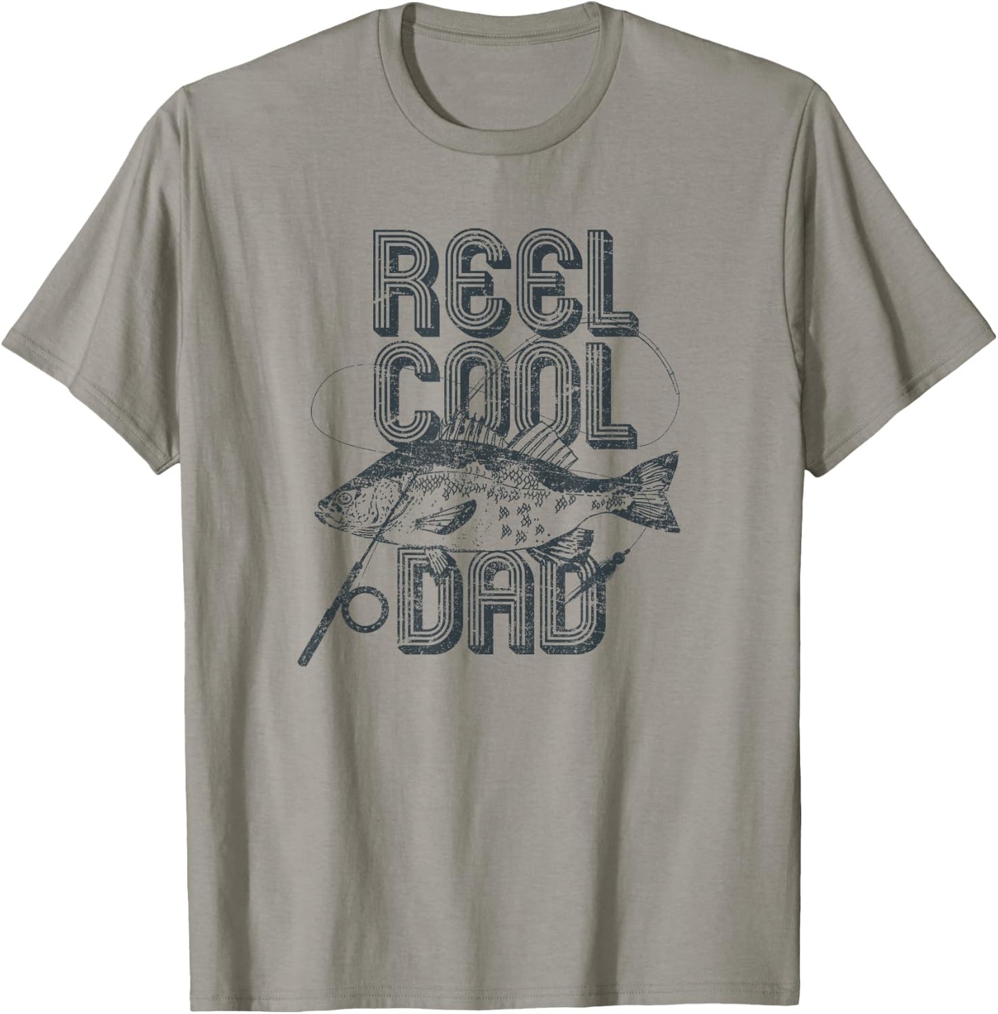 Reel Cool Dad Funny Fishing Fathers Day Gift Fisherman T-Shirt - T-Shirt | Sand