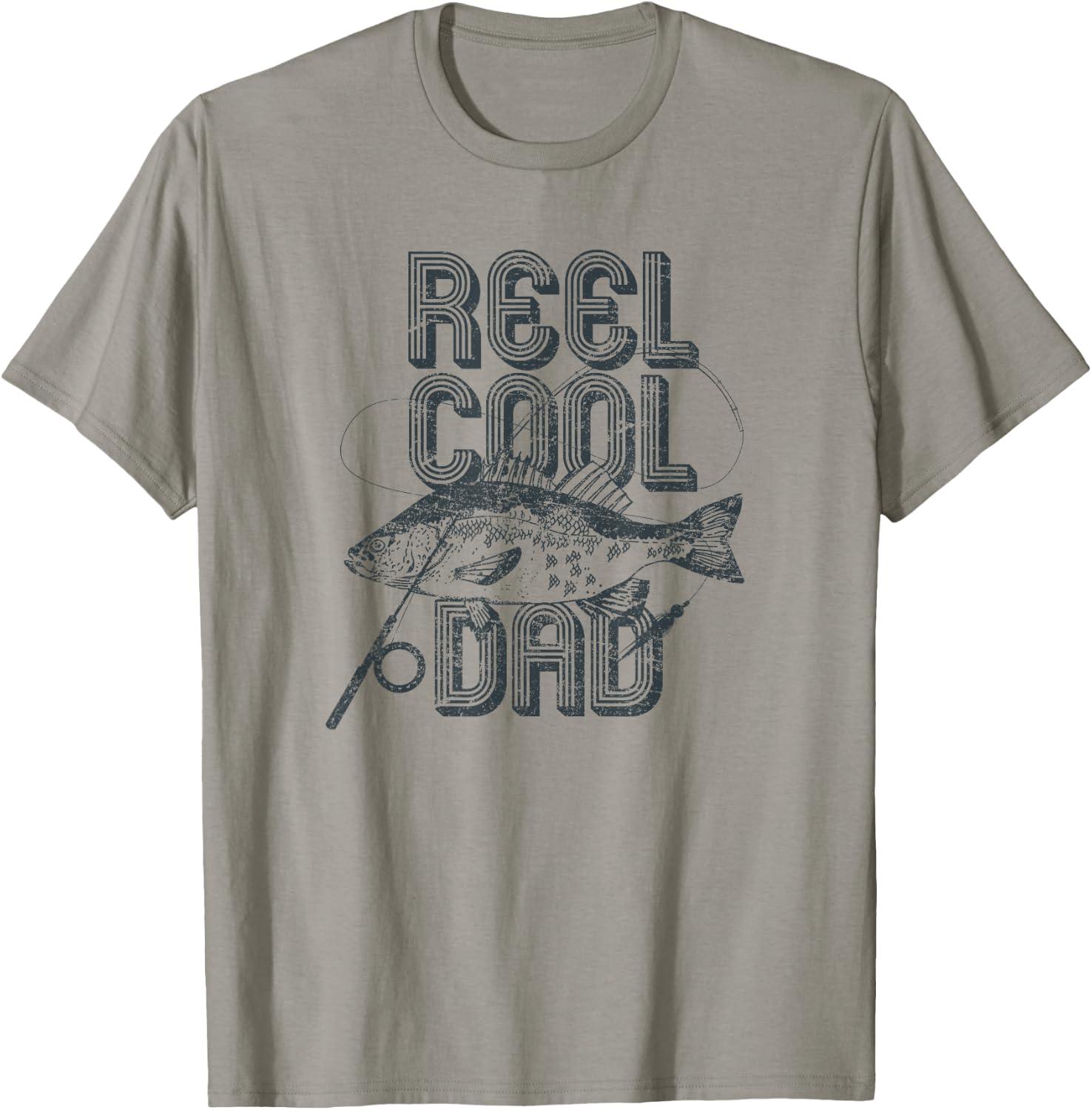 Reel Cool Dad Funny Fishing Fathers Day Gift Fisherman T-Shirt - T-Shirt | Sand