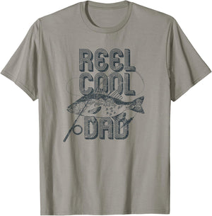 Reel Cool Dad Funny Fishing Fathers Day Gift Fisherman T-Shirt - T-Shirt | Sand