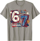 6 7 Baseball Six Seven Game Day 67 Girls Boys Kids T-Shirt - T-Shirt | Sand