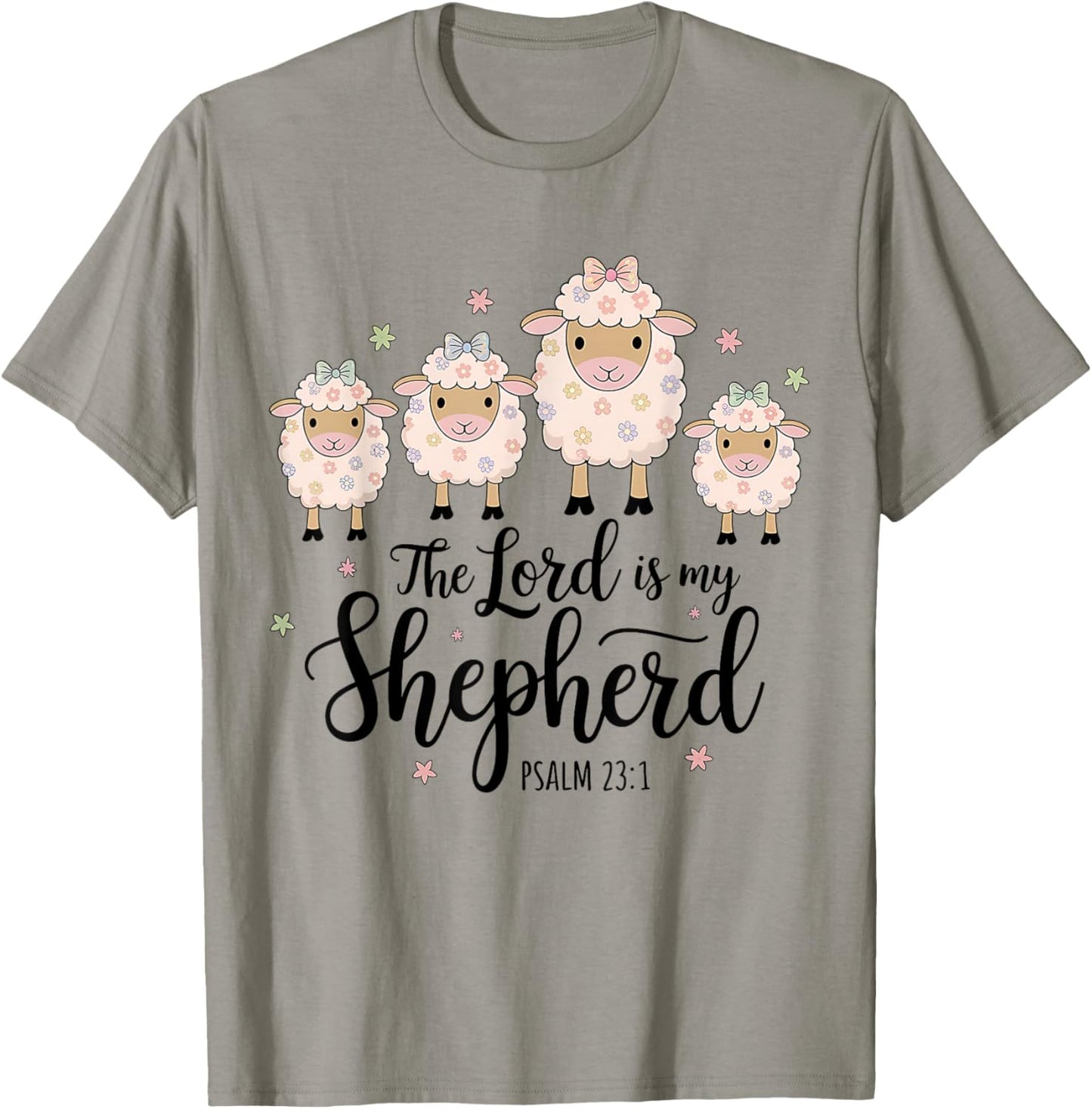 The Lord Is My Shepherd Christian Happy Easter Day Sheep T-Shirt - T-Shirt | Sand