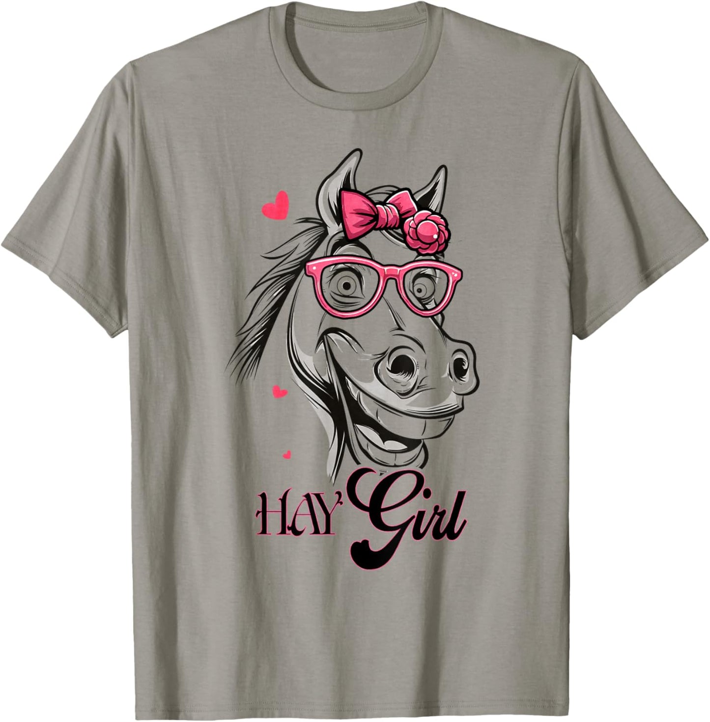 Hay Girl, Just A Girl Who Loves Horses, Horse Lovers Funny T-Shirt - T-Shirt | Sand