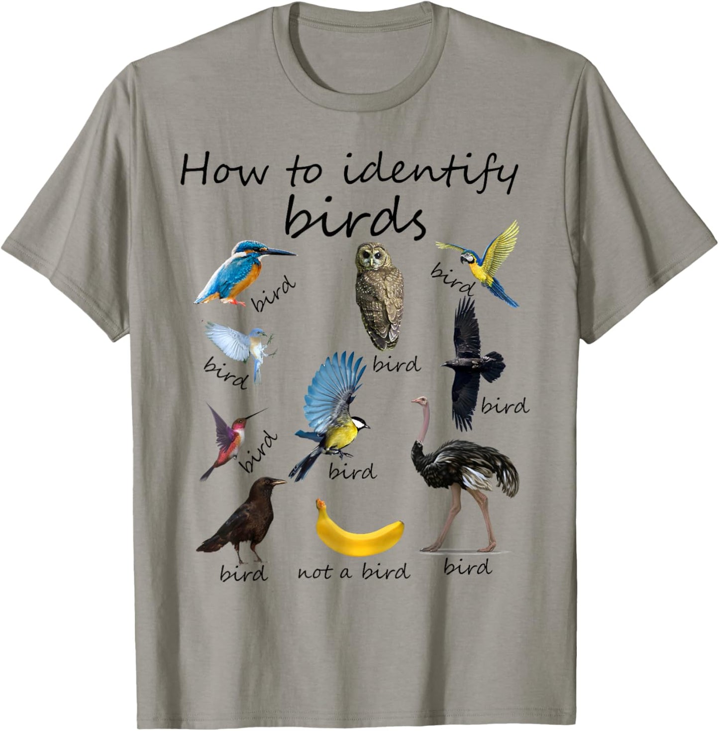 How To Identify Birds Bird Watcher T-Shirt - T-Shirt | Sand