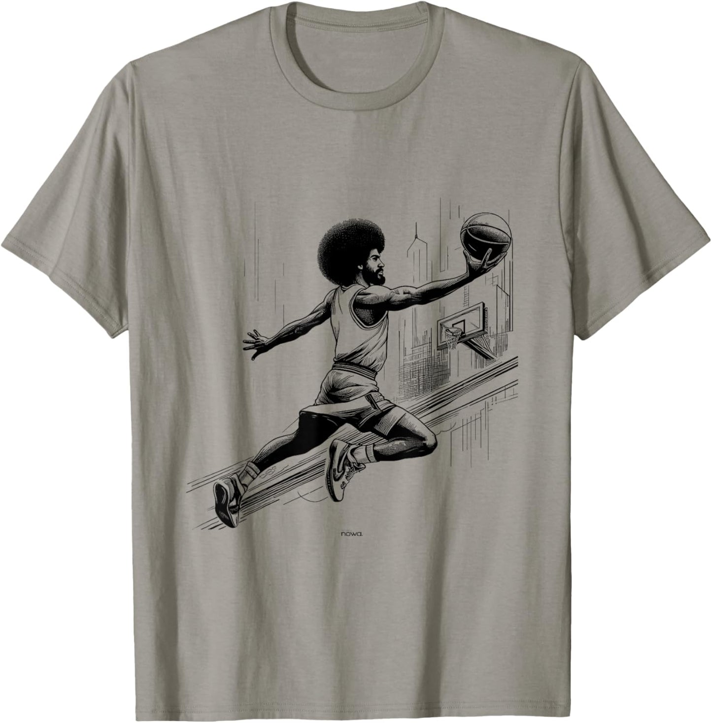 Legendary Doctor J Julius Afro Layup City T-Shirt - T-Shirt | Sand