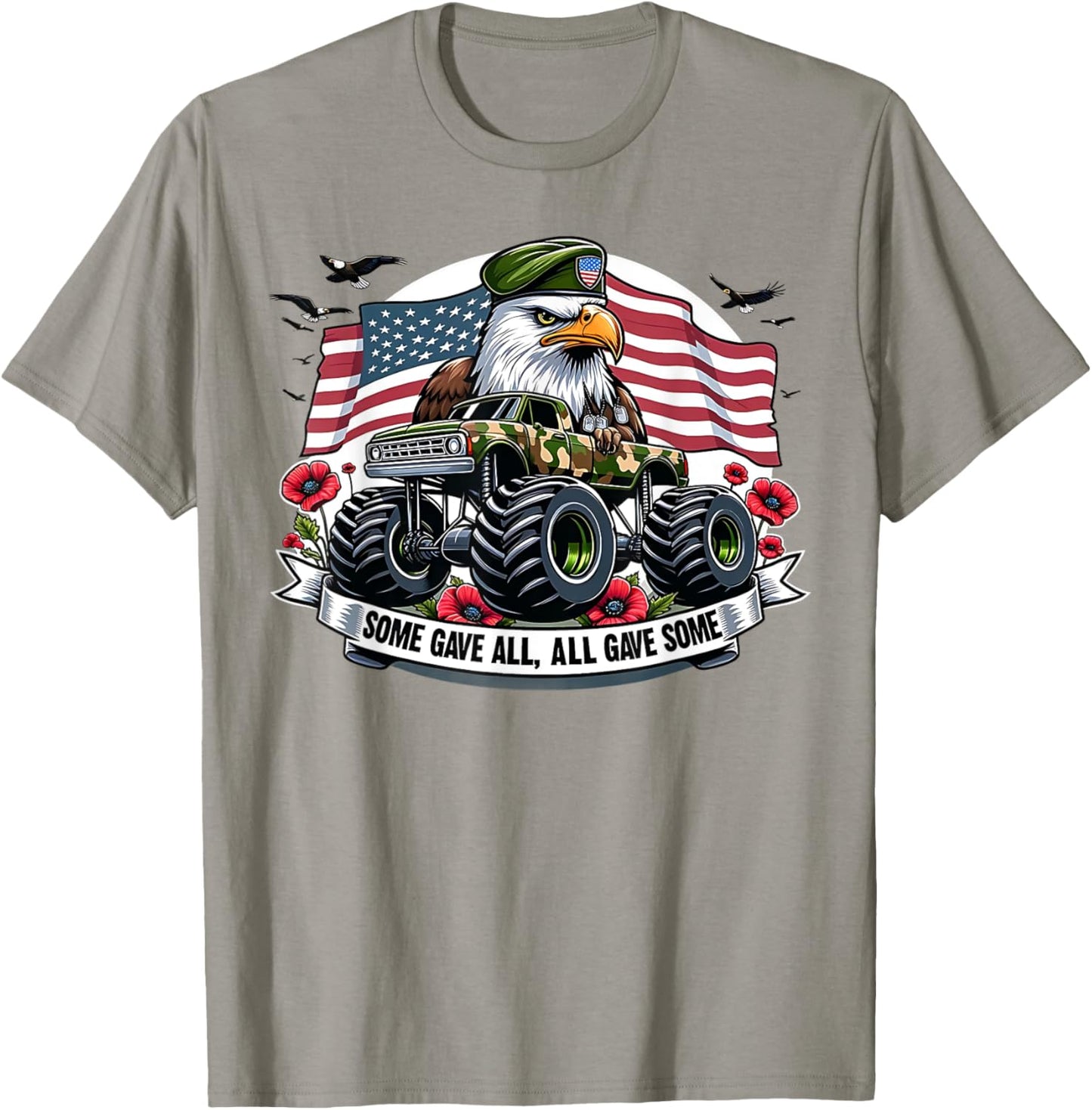 Kids Memorial Day Shirts Boys American Flag Shirt Eagle USA T-Shirt - T-Shirt | Sand