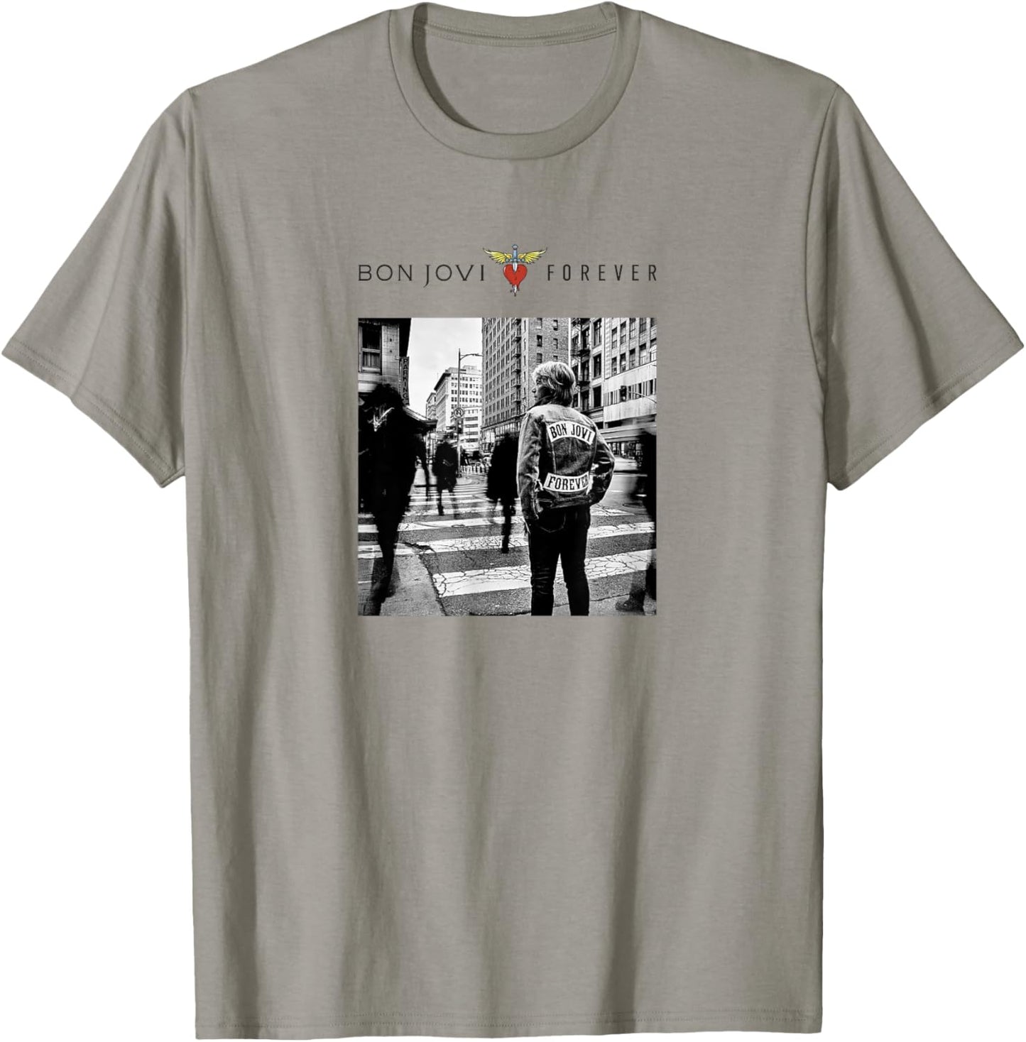 Official Bon Jovi Forever Cover White T-Shirt - T-Shirt | Sand
